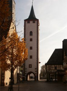 Ansicht auf Karlstadt am Main; Bereich oberes Tors
